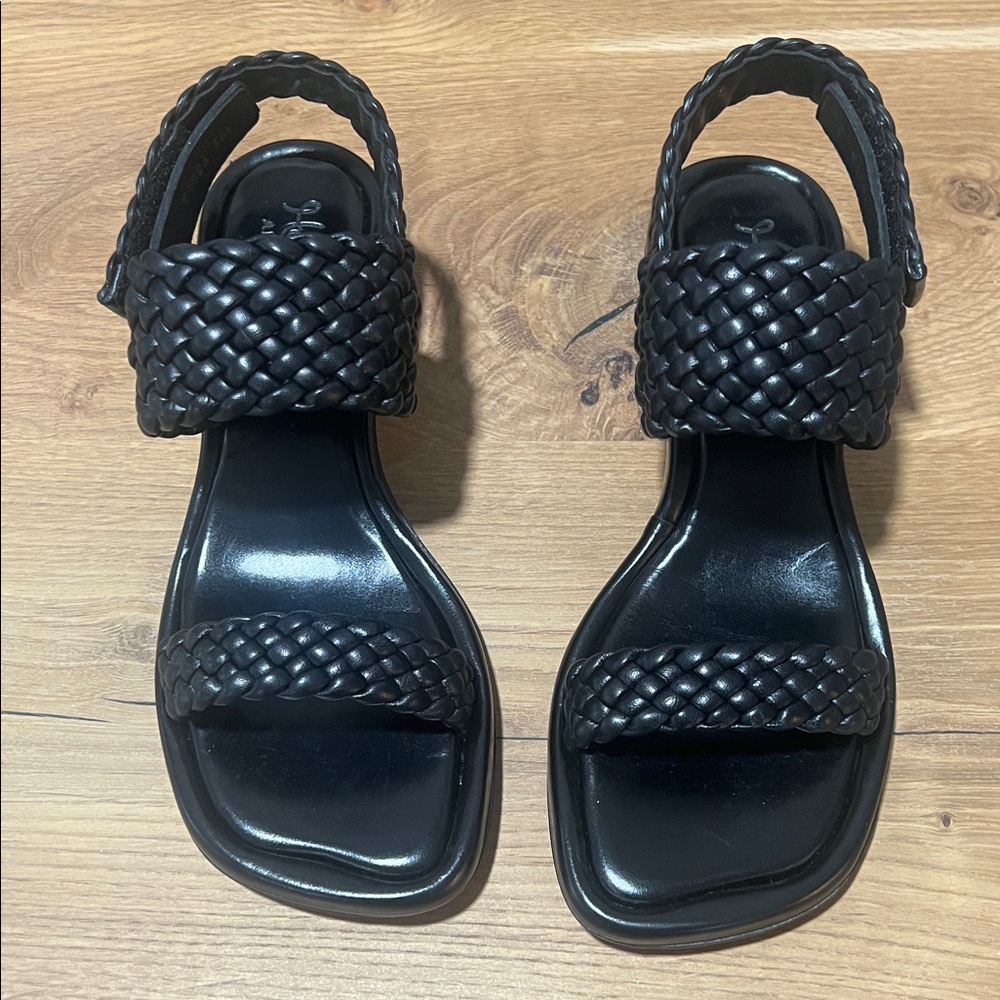 NEW Homers Pina Trenza 5 Black Braided Block Heel Sandals Size 36 Reg. $396 - Picture 2 of 13